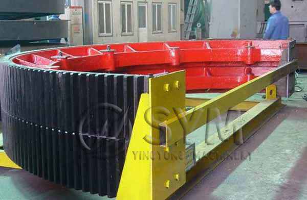 Engranaje grande de horno rotativo – corona dentada completa para transmisión de alta carga