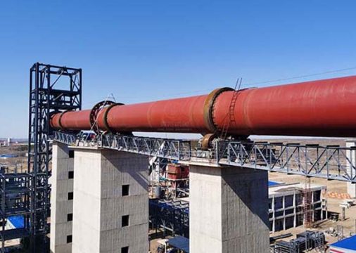 Horno rotatorio industrial para proceso de sinterización de materiales