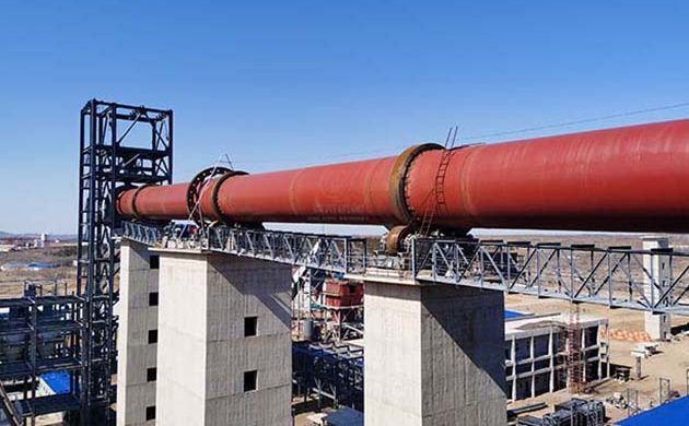 Horno rotatorio industrial para proceso de sinterización de materiales