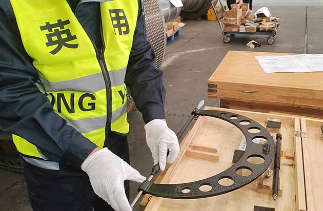 Inspección de calidad de rodillos HPGR