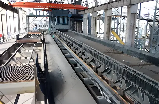 Máquina de sinterización con parrilla móvil